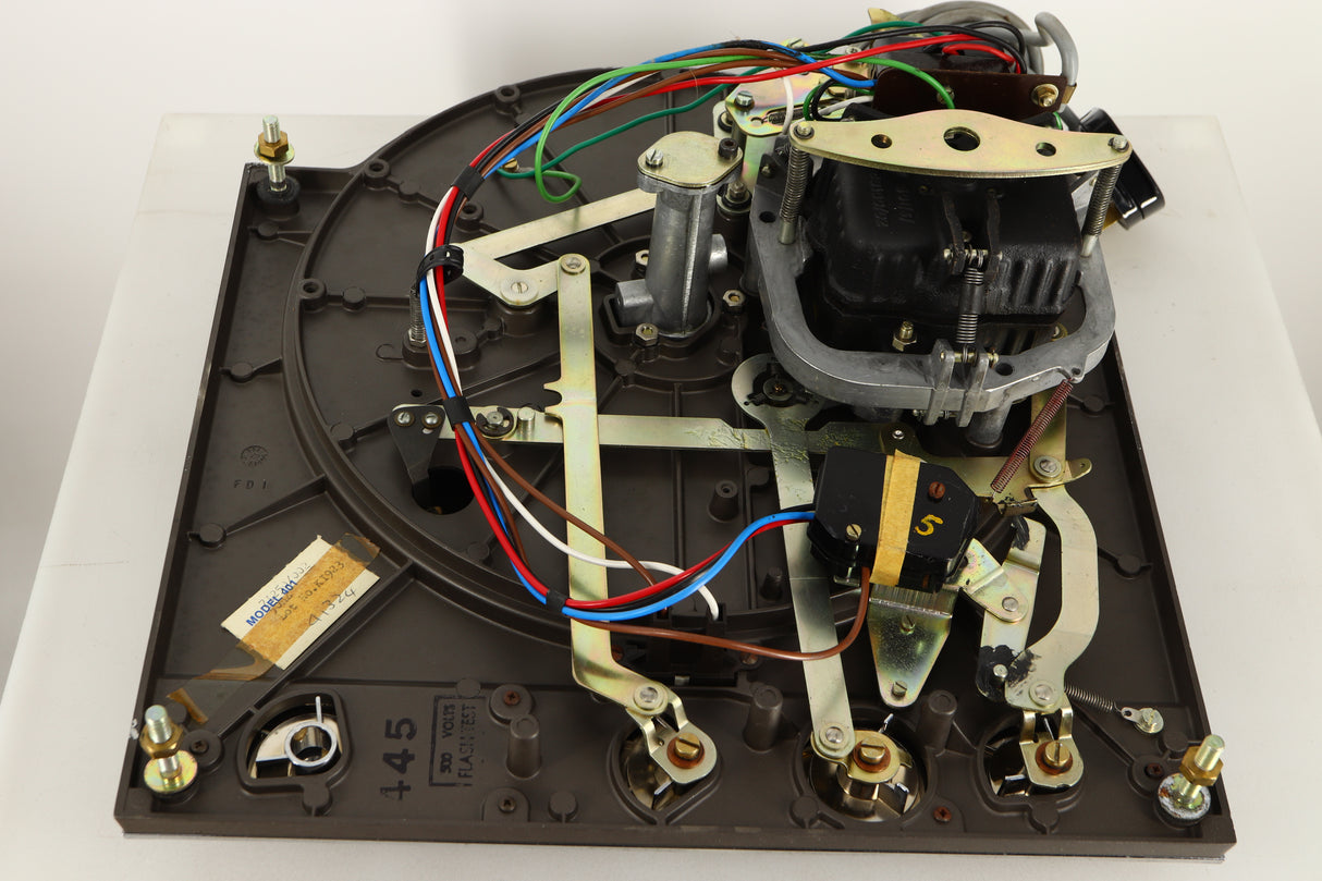 Bottom view of a used Garrard 401 Turntable