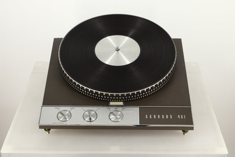 Front view of a used Garrard 401 Turntable
