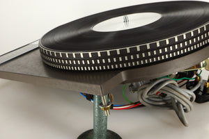 Rear left corner view of a used Garrard 401 Turntable