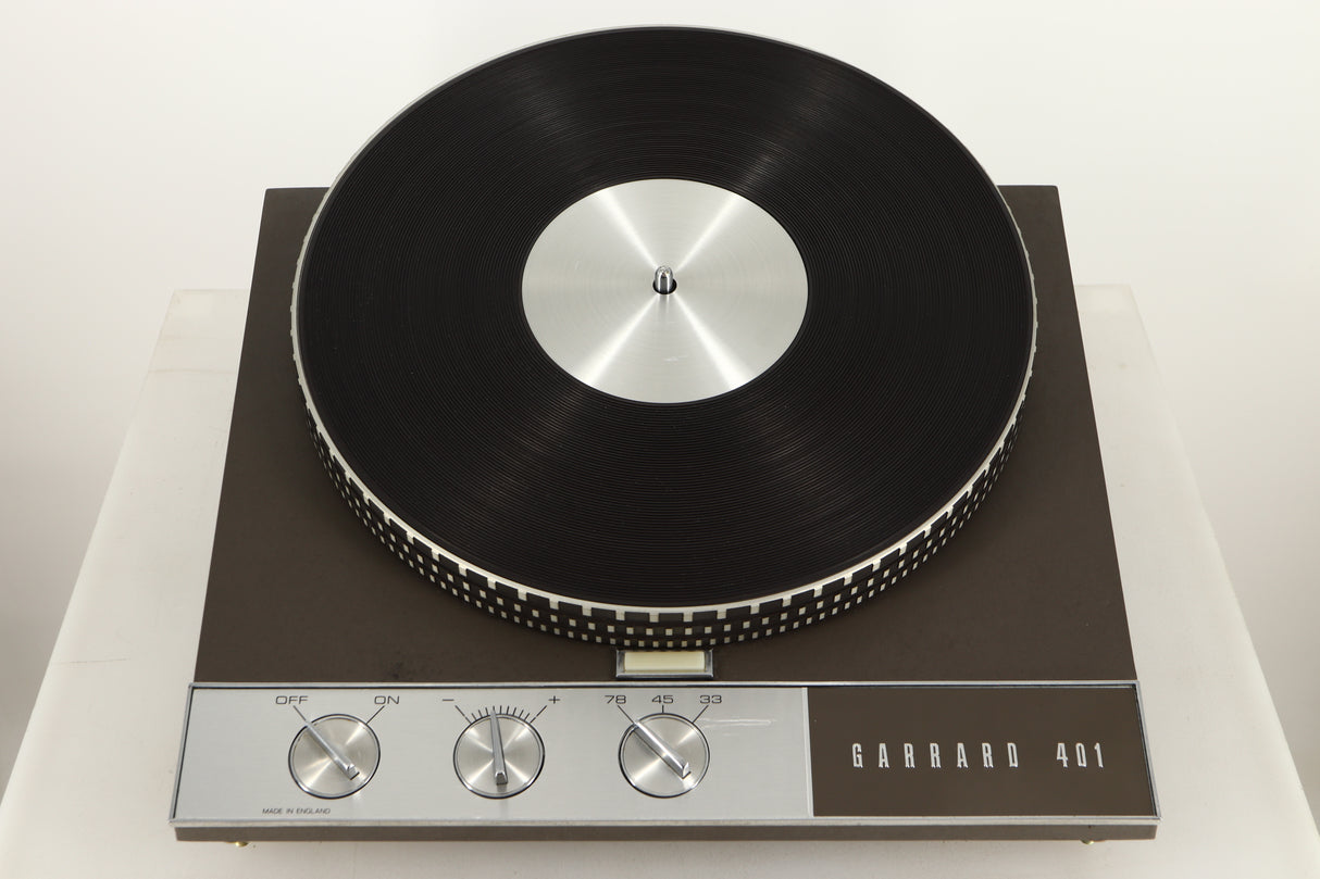 Top view of a used Garrard 401 Turntable