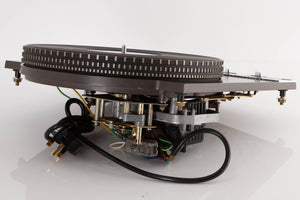 Rear left corner of a used Garrard 401 Turntable Motor Unit 