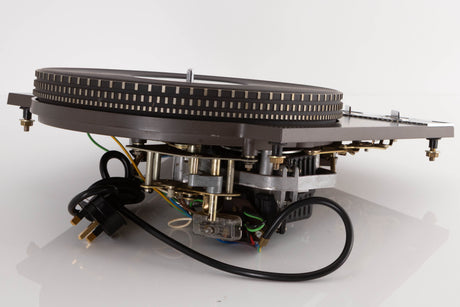 Rear left corner of a used Garrard 401 Turntable Motor Unit 