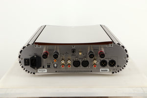 Rear view of a used GATO DIA-250S Integrated Amplifier in High Gloss Walnut finish