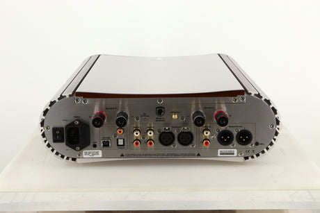 Rear view of a used GATO DIA-250S Integrated Amplifier in High Gloss Walnut finish
