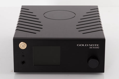 Front view of a used Goldnote DS-10 Evo Streaming Digital Analogue Converter in a Black finish