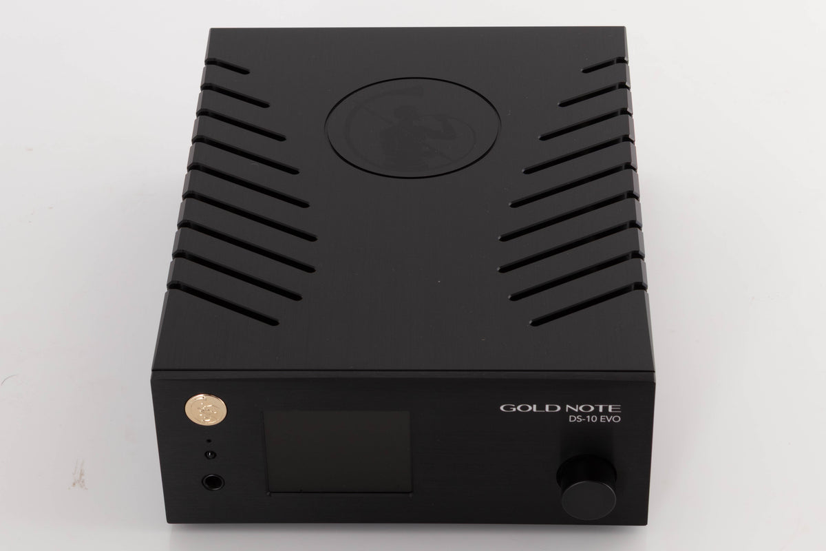 Top of a used Goldnote DS-10 Evo Streaming Digital Analogue Converter in a Black finish