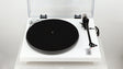 Front view of a used Gold Note Valore 425 Plus Turntable W/ Tonearm in a white finish