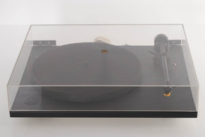 Top of a used Goldring GR1.2 Turntable W/ Linn Basik Cartridge in a Black finish