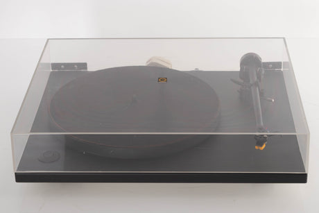 Top of a used Goldring GR1.2 Turntable W/ Linn Basik Cartridge in a Black finish