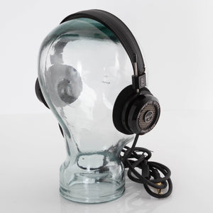Rear left angle of used Grado SR225X Headphones in a Black finish