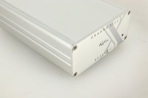 Front left corner view of a used Graham Slee Reflex C MC Phonostage