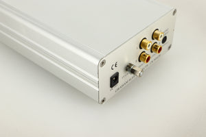 Rear left corner view of a used Graham Slee Reflex C MC Phonostage
