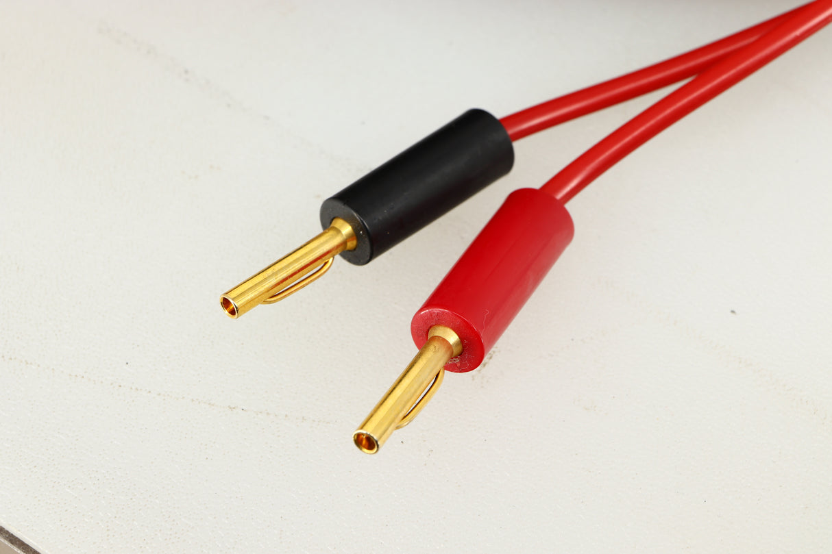 Close up of used Graham Slee Spatia Speaker Cables 4.0m Pair showing connectors
