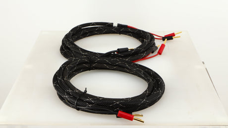Left side view of used Graham Slee Spatia Speaker Cables 4.0m Pair 
