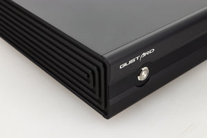 Front left corner view of a used Gustard R26 Discrete R2R DAC in Black finish 