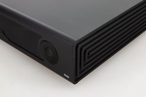 Front right corner view of a used Gustard R26 Discrete R2R DAC in Black finish 