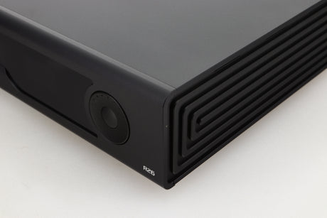 Front right corner view of a used Gustard R26 Discrete R2R DAC in Black finish 