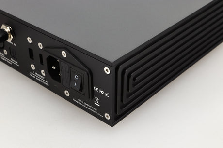Rear right corner view of a used Gustard R26 Discrete R2R DAC in Black finish 