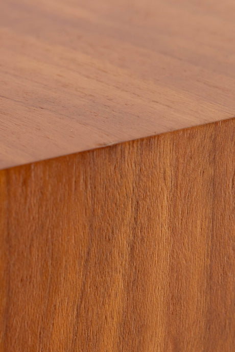 Close up of a used Harbeth Compact 7ES 3 Standmount Speaker in a Cherry finish showing small dink on right top edge