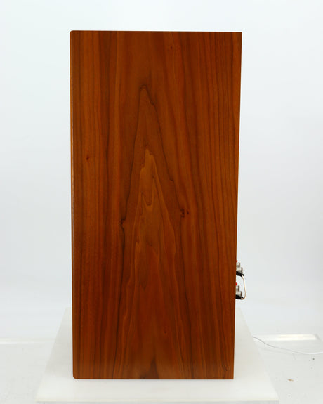 Right side view of a used Harbeth Super HL5 Plus 40th Anniversary Standmount Speaker in a walnut finish