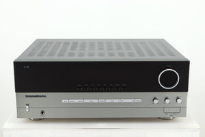Front view of a used Harman Kardon 3380 Receiver in a silver finish