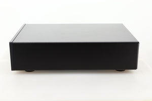 Side view of a used Heed Abacus DAC in Black finish