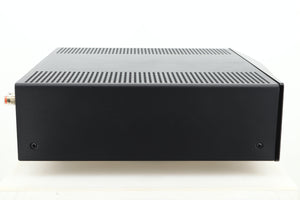 Side view of a used Hegel H400 Streaming Amplifier in Black finish 