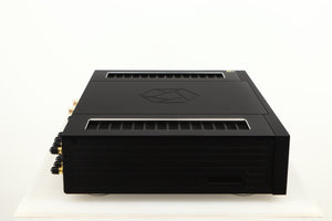 Left side view of a used HiFi ROSE RA280 Integrated Amplifier in a black finish