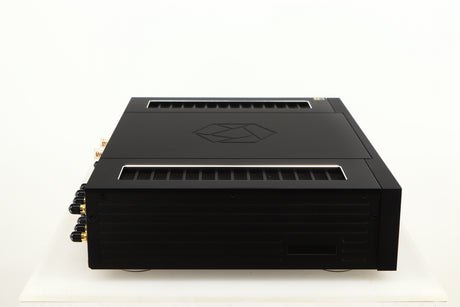 Left side view of a used HiFi ROSE RA280 Integrated Amplifier in a black finish
