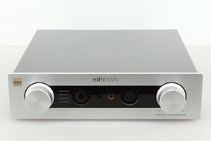 Front view of a used HiFiMAN EF400 Headphone Amplifier in silver finish
