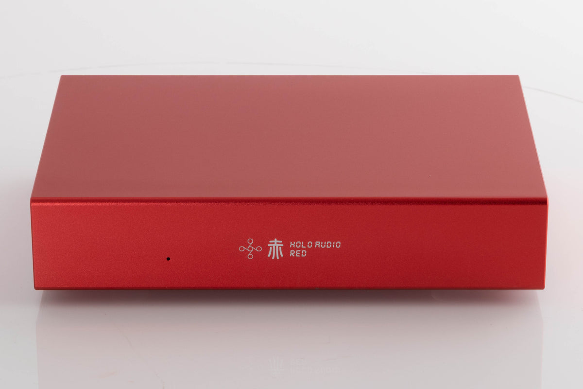 Front view of a used Holo Audio Red Network Streamer in a Red finish