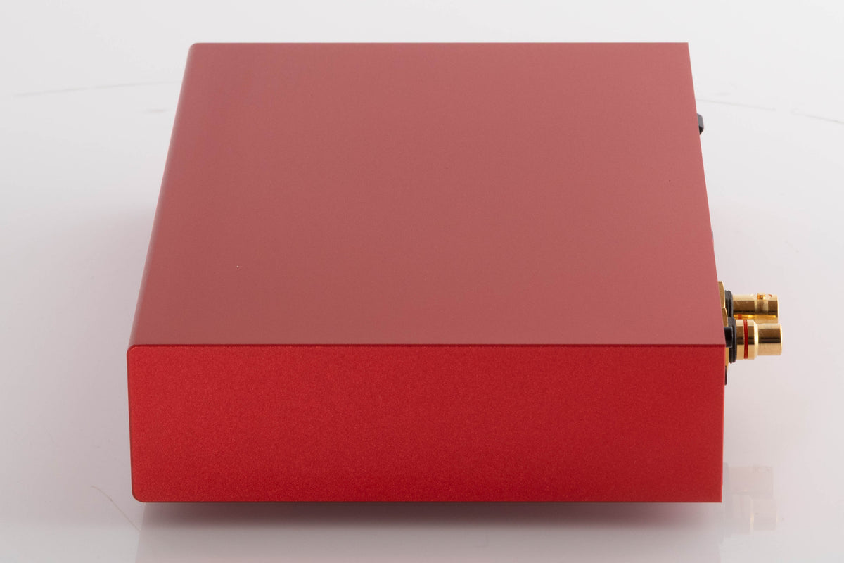 Right side view of a used Holo Audio Red Network Streamer in a Red finish
