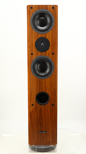Front view of a used Icon Audio MFV3 Floorstanding Speaker in a rosewood vinyl finish