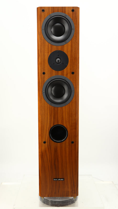 Front view of a used Icon Audio MFV3 Floorstanding Speaker in a rosewood vinyl finish