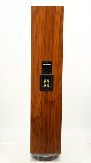Rear view of a used Icon Audio MFV3 Floorstanding Speaker in a rosewood vinyl finish