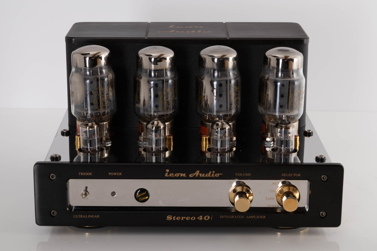 Front view of a used Icon Audio Stereo 40i Integrated Valve Amplifier