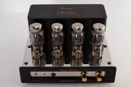 Top view of a used Icon Audio Stereo 40i Integrated Valve Amplifier