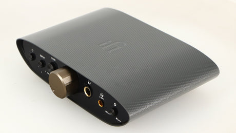 Front right corner of a used iFi Audio Zen Air Can Headphone Amplifier