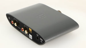 Rear left corner of a used iFi Audio Zen Air Can Headphone Amplifier