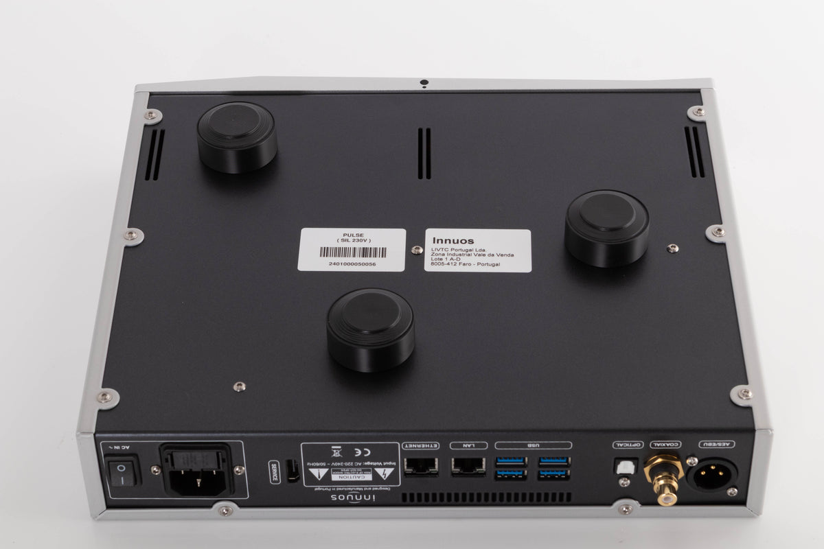 Bottom view of a used Innuos Pulse Network Music Player in Silver