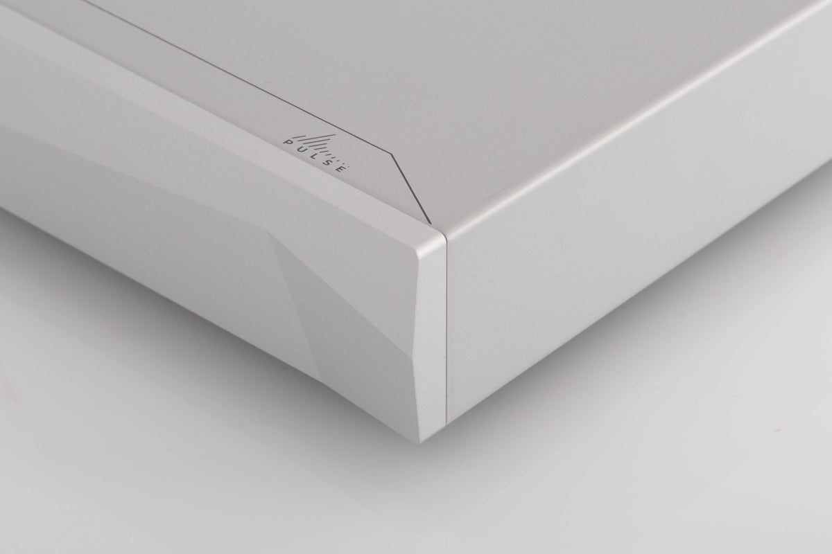 Front right corner view of a used Innuos Pulse Network Music Player in Silver