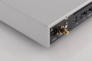 Rear left corner view of a used Innuos Pulse Network Music Player in Silver