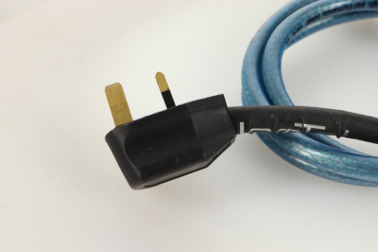 Close up view of a used Isotek Elite High Performance Power Cord 1.5m