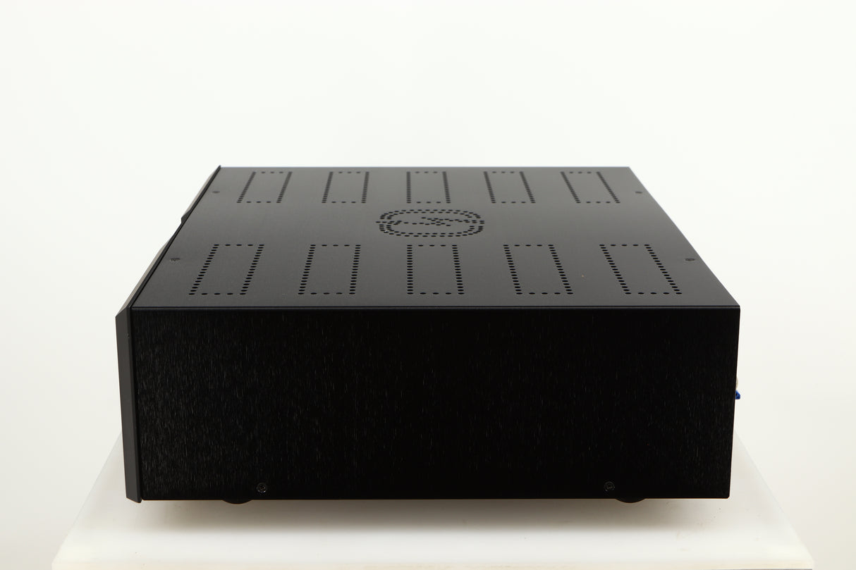 Right side view of a used Isotek Nova Mains Conditioner in a black finish