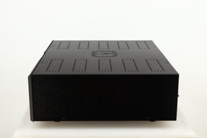 Right side view of a used Isotek Nova Mains Conditioner in a black finish