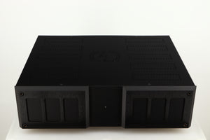Top of a used Isotek Nova Mains Conditioner in a black finish