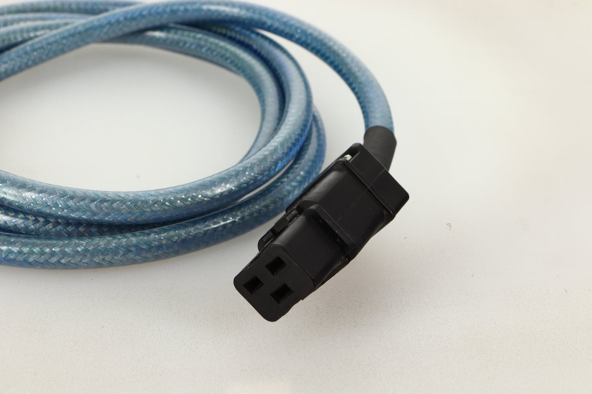 Close up view of a used Isotek Performance Power Cord 16A 2.0m