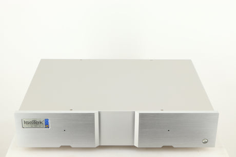 Top of a used Isotek Sigmas Gil Power Distribution in a silver finish