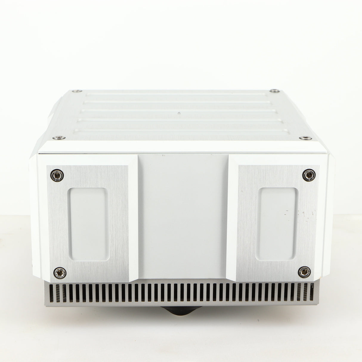 Front view of a used Isotek Titan Mains Conditioner in a silver finish
