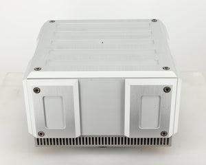 Top of a used Isotek Titan Mains Conditioner in a silver finish